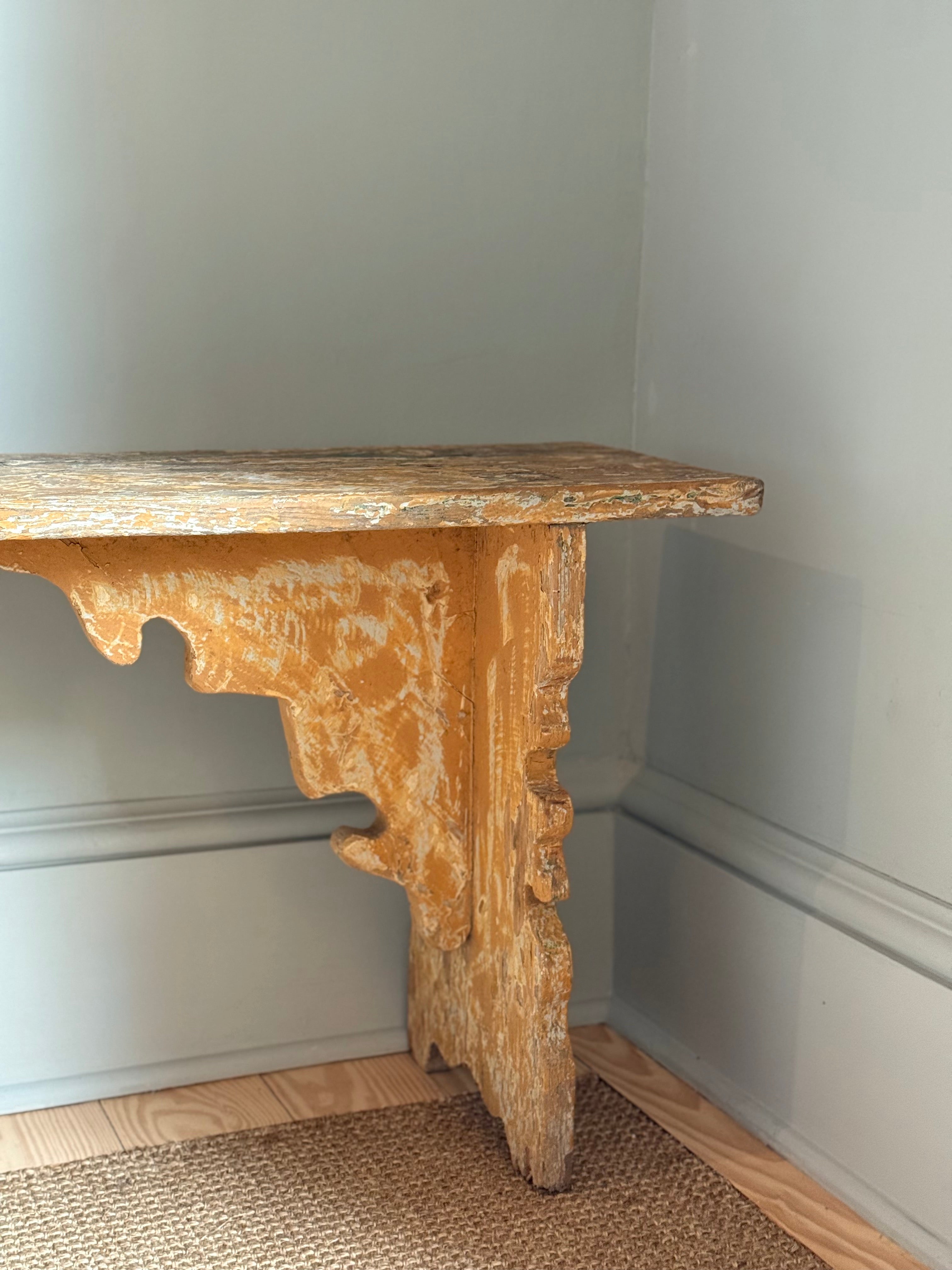 Vintage Painted Hungarian Bench