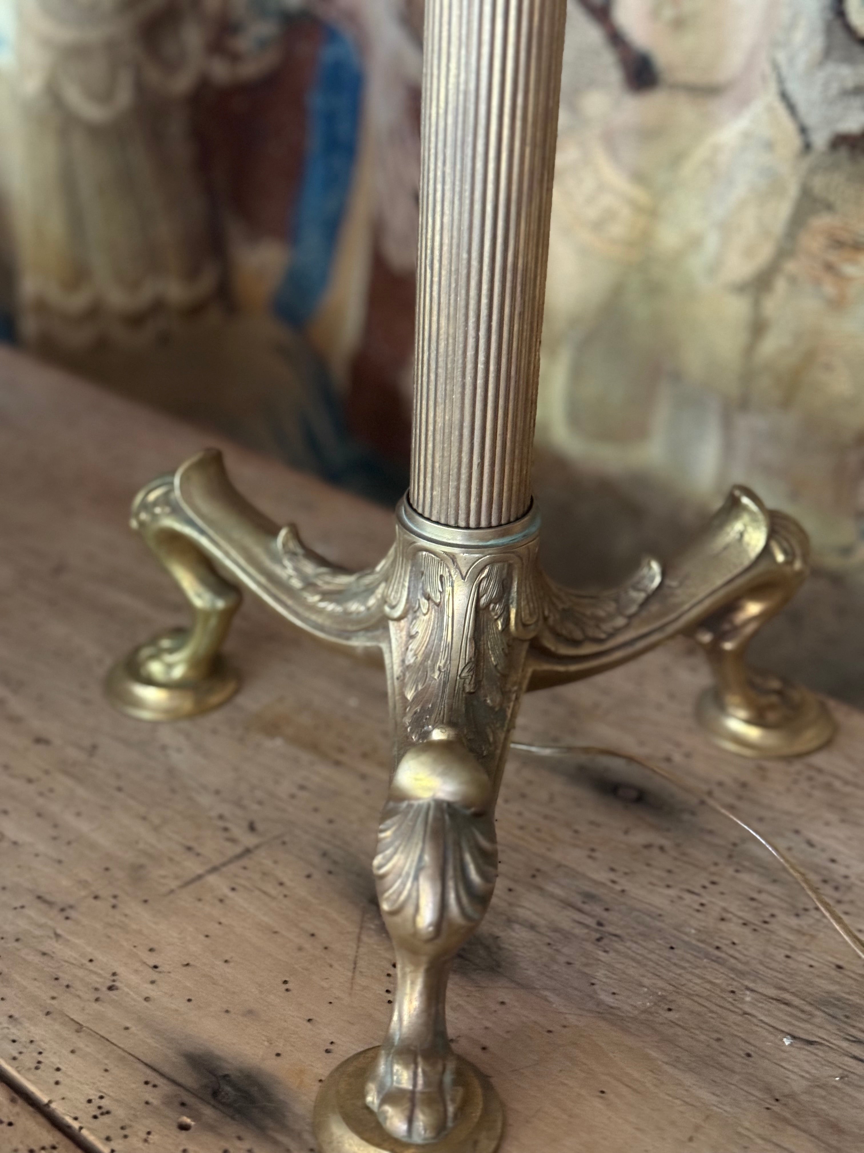 Italian Neoclassical Brass Table Lamp