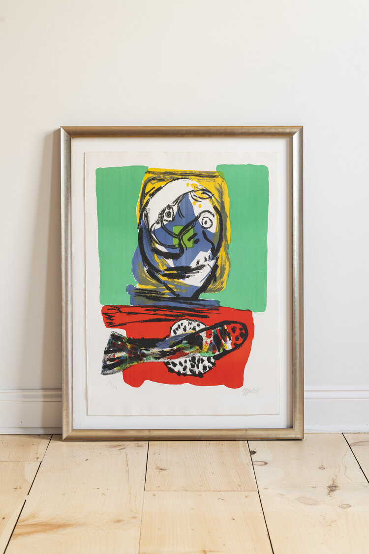 Print by Karel Appel framed