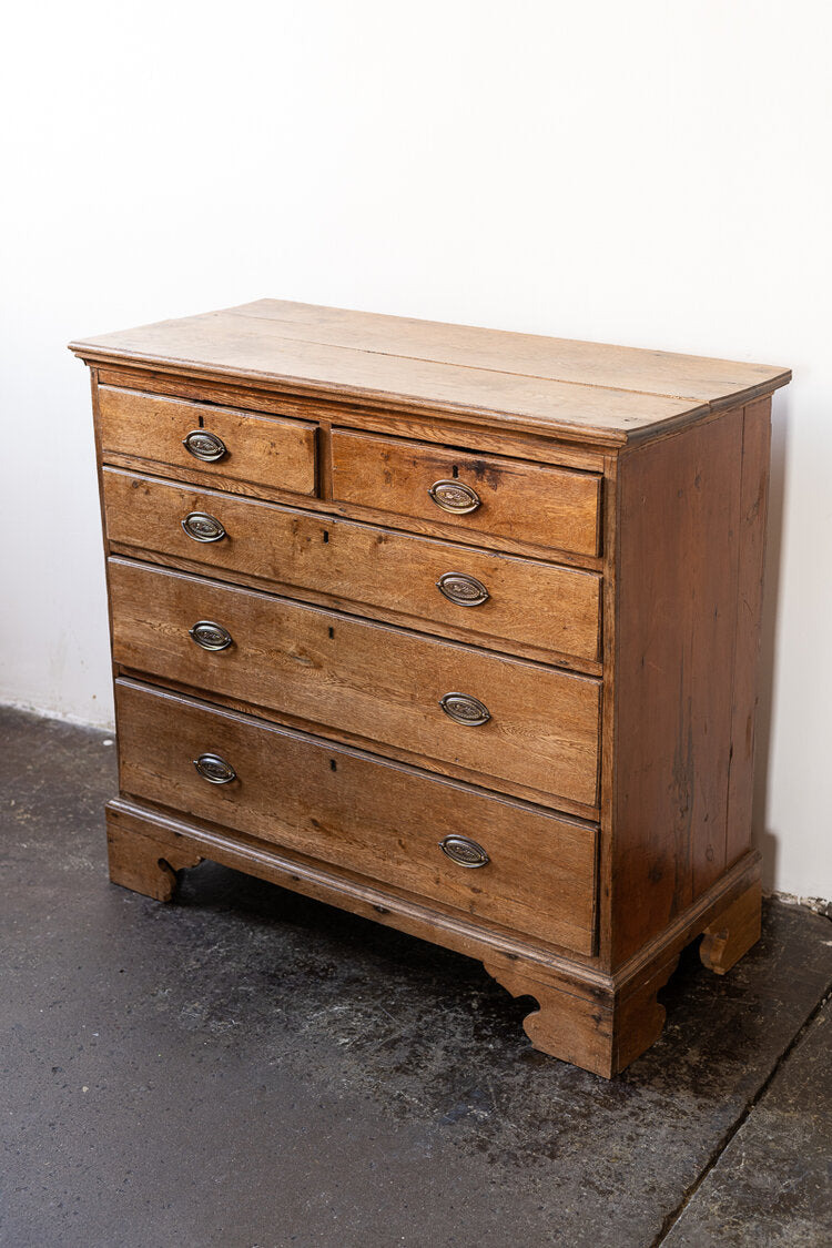 Chest of Drawers Oak and Pine Old