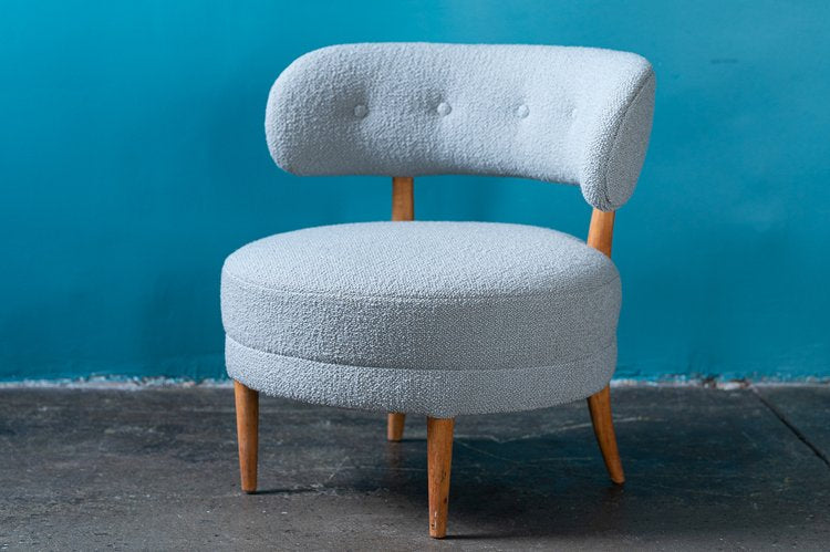 Chair Otto Schulz in New Gray Wool