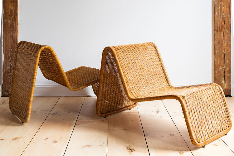 Wicker Mid Century Chairs by  Tito Agnoli BR3