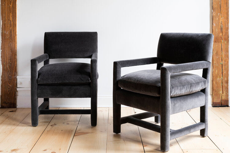 Chair Parsons in New Mushroom Velvet