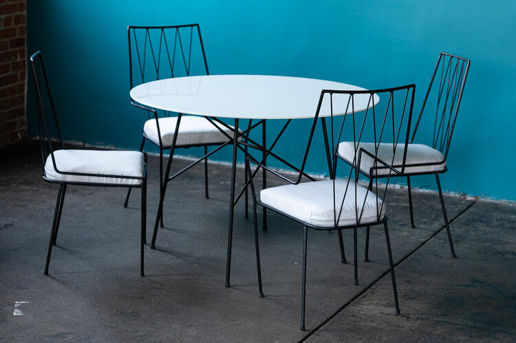 Dining Table Outdoor Paul McCobb and 4 Chairs