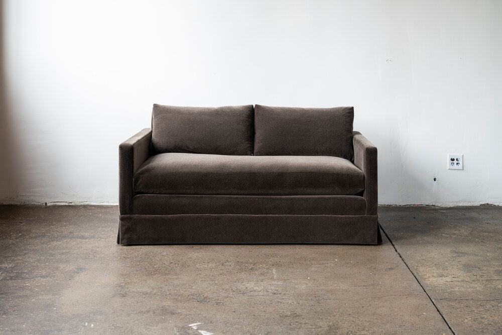 Skirted Mohair Loveseat