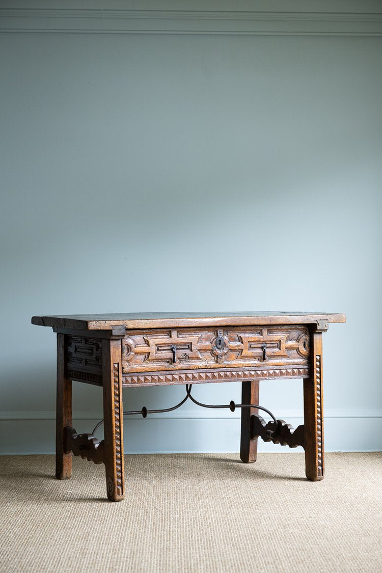 Spanish Walnut Table/ Chest  18th C.