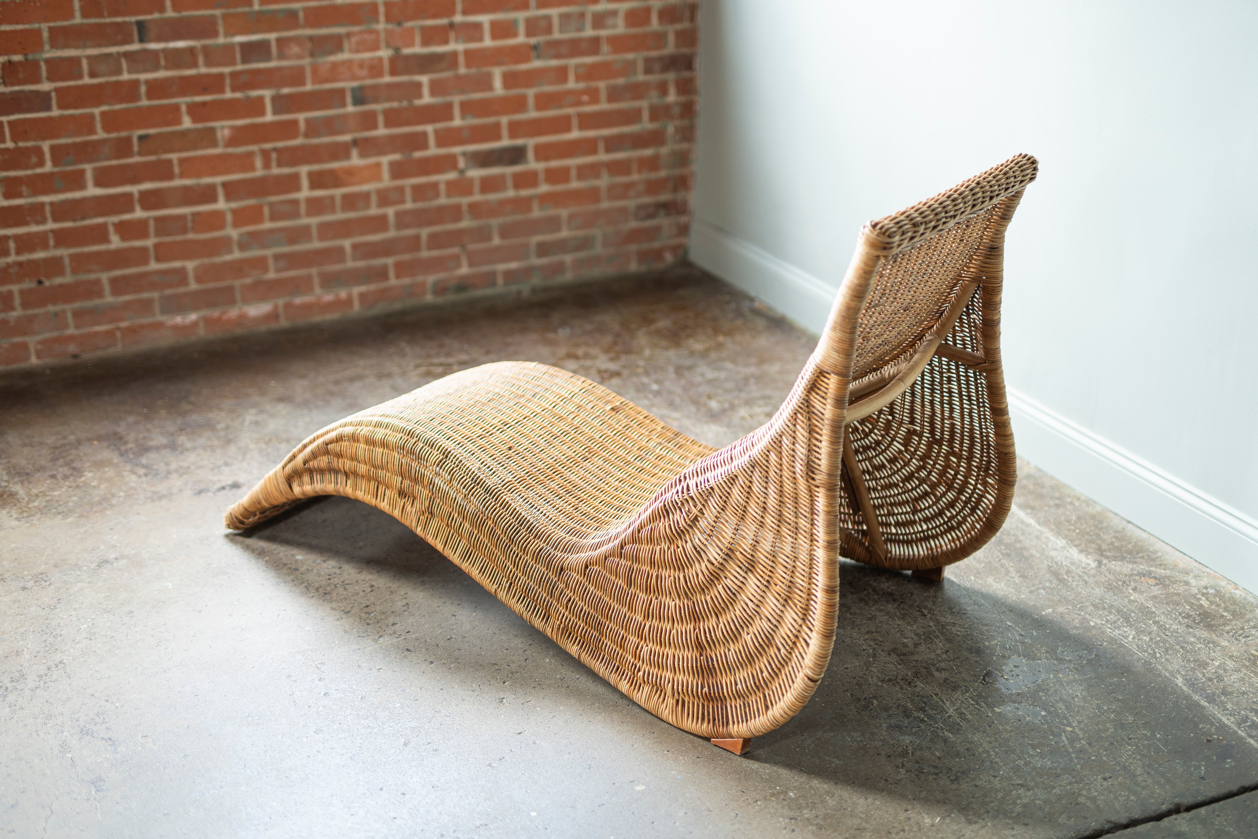 Vintage IKEA Wicker Chaise