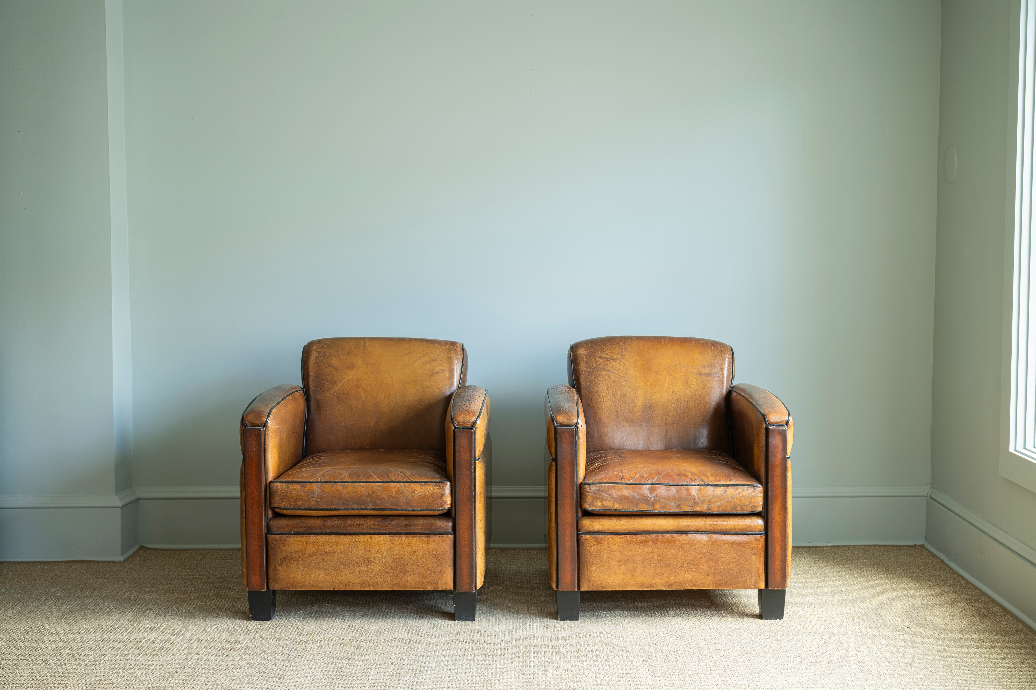 Pair of Vintage Leather Chairs