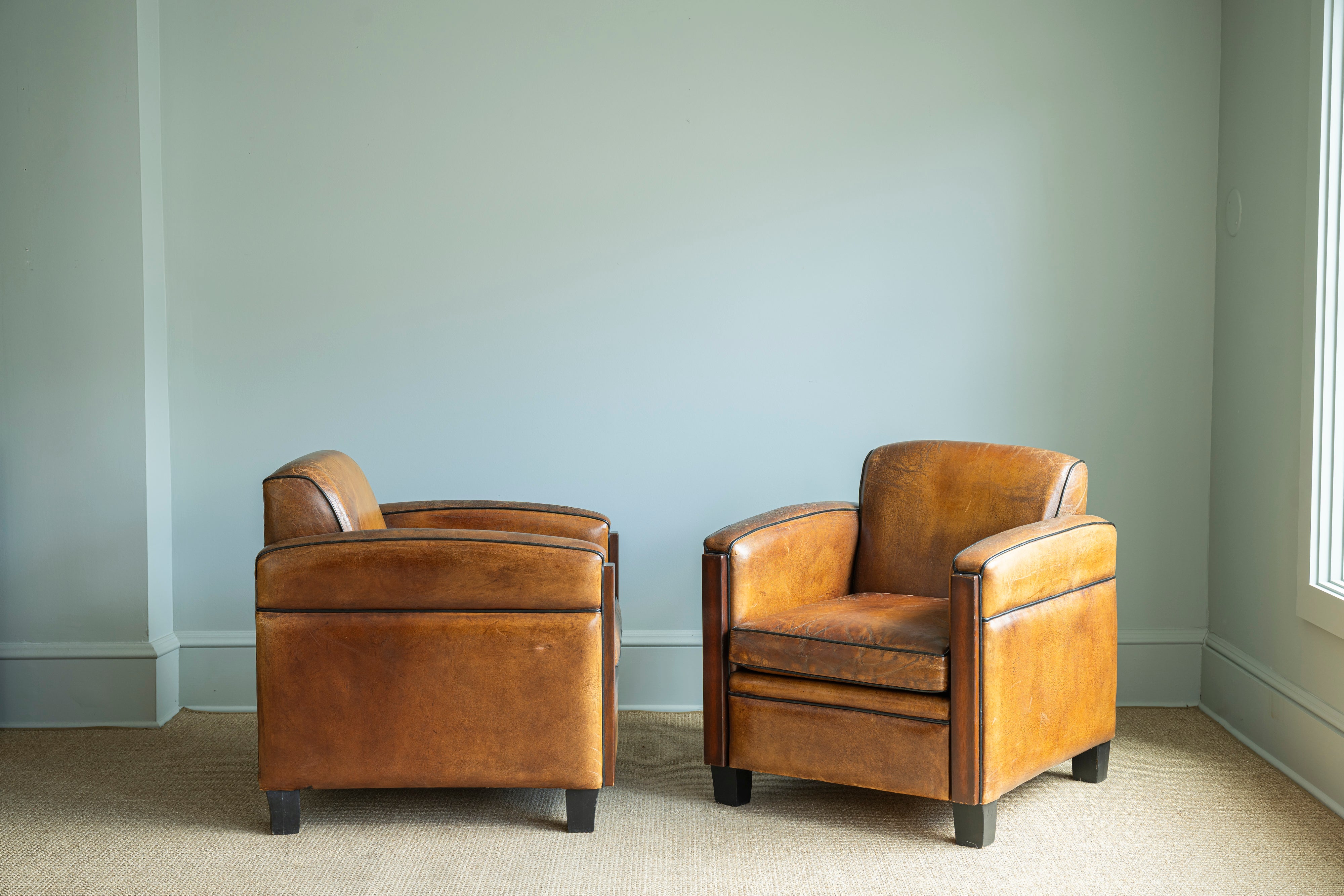 Pair of Vintage Leather Chairs