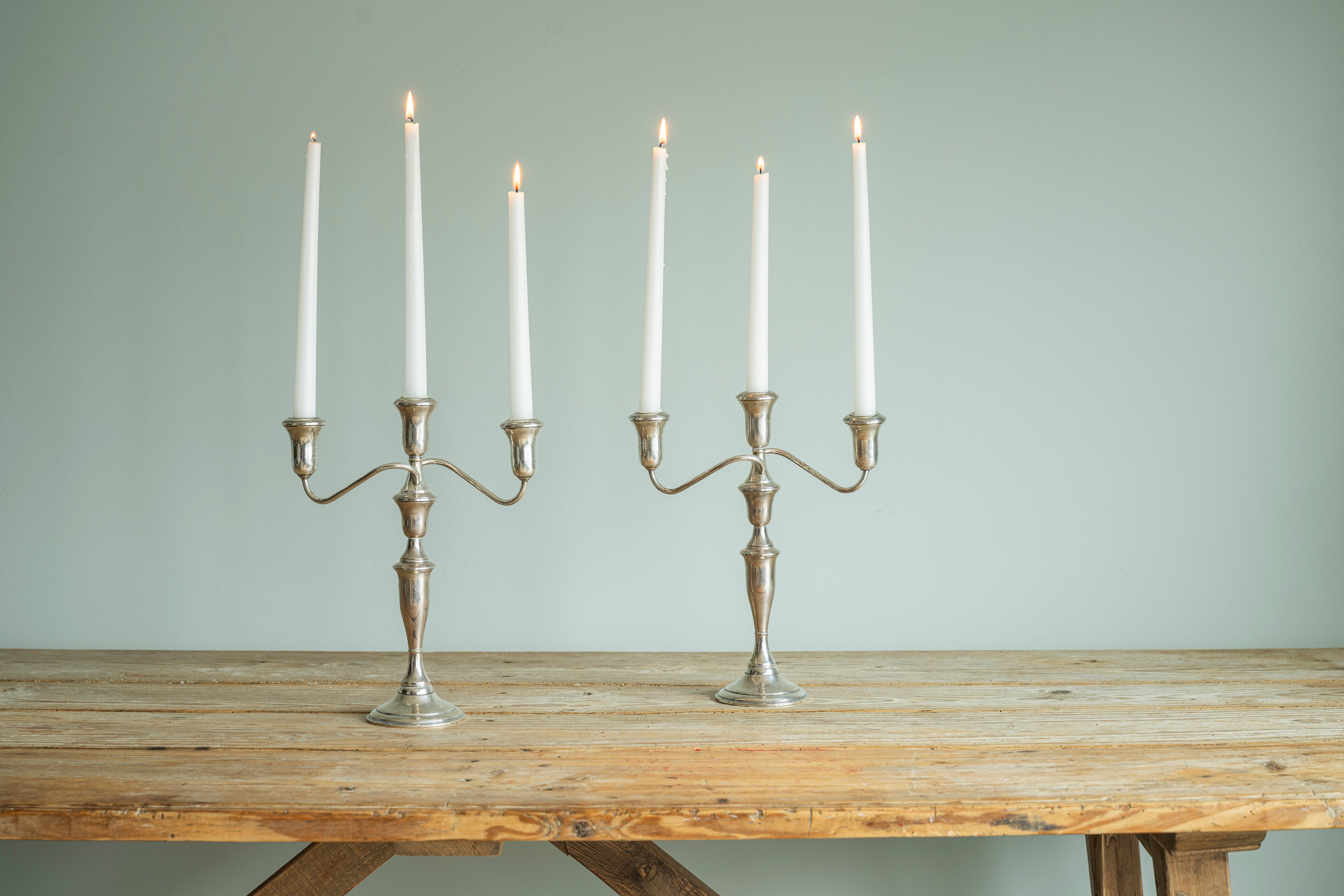Pair of Sterling Candlesticks