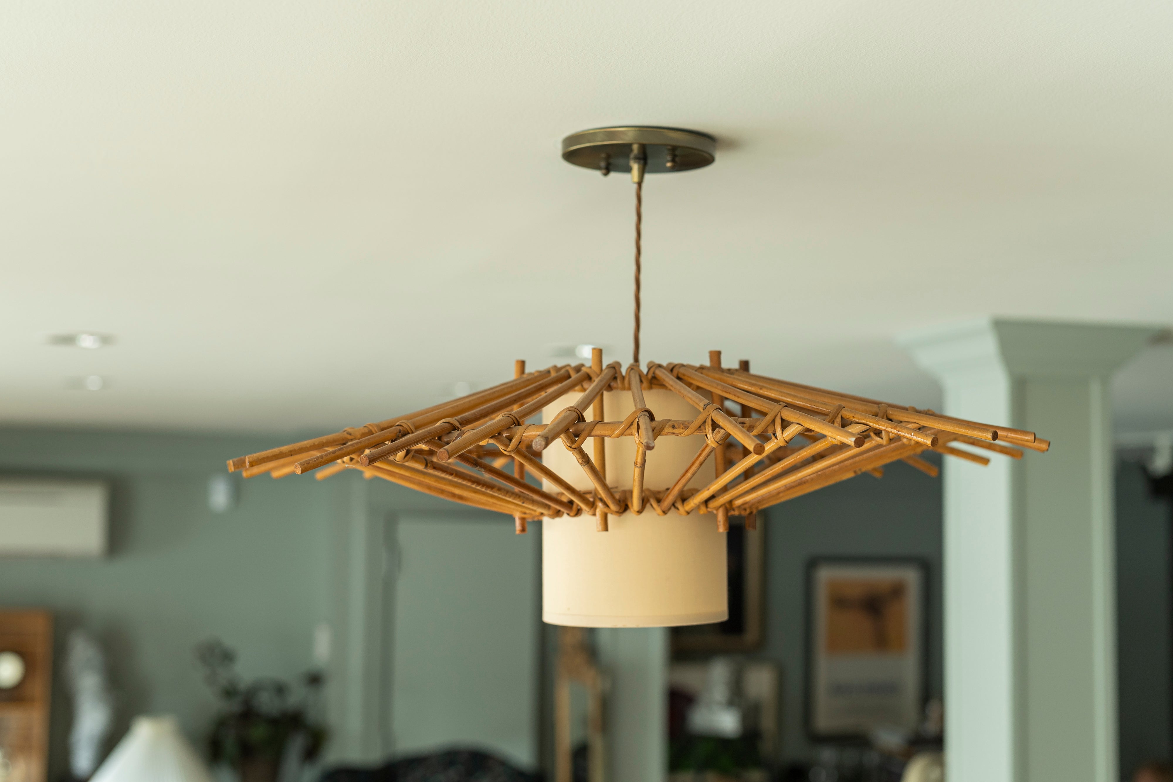 French Rattan Pendant