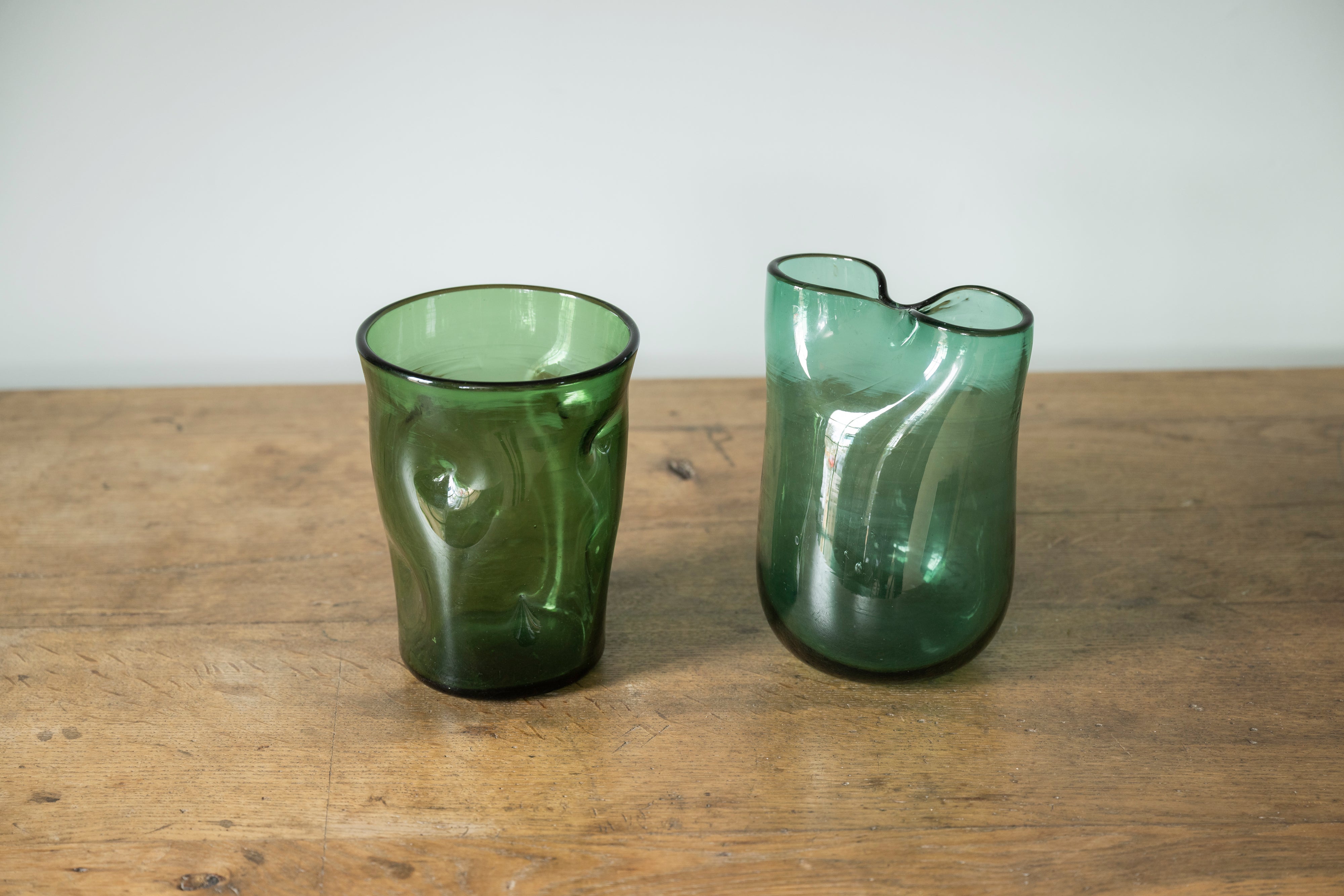 Italian Green Glass Vases