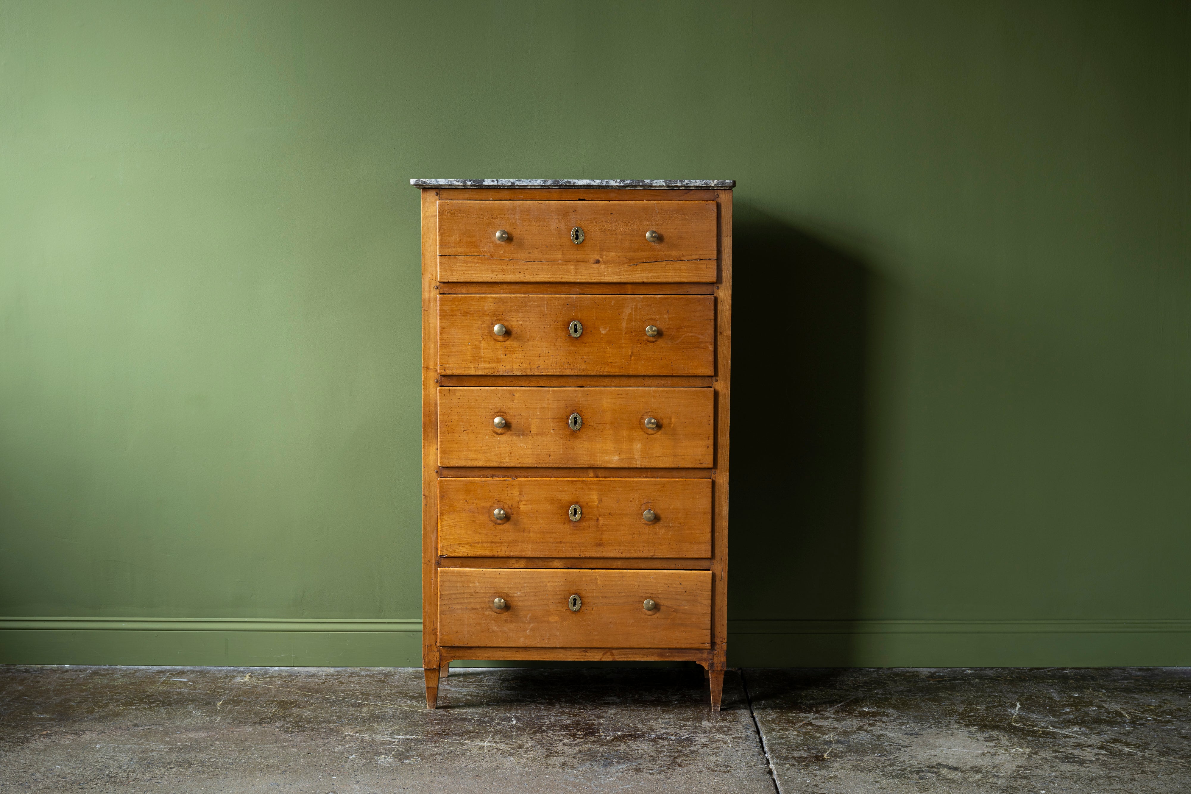 Tall French Cherry Chest