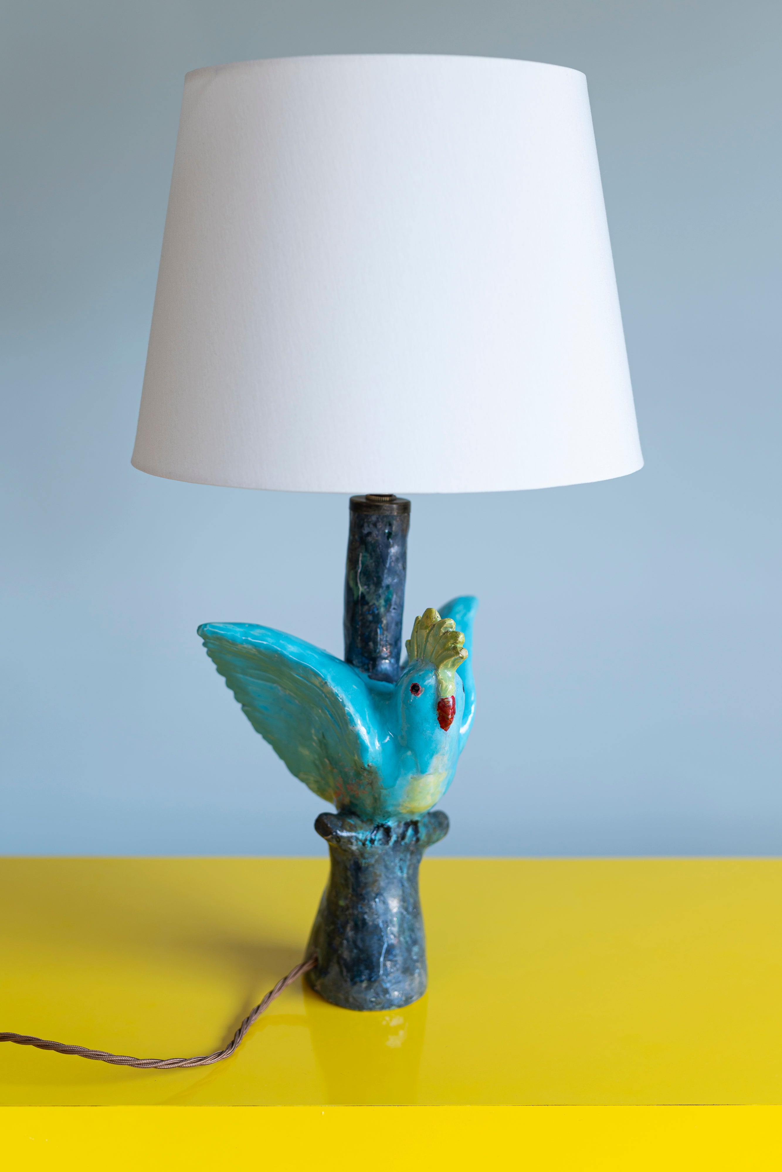 Ceramic Cockatoo Lamp