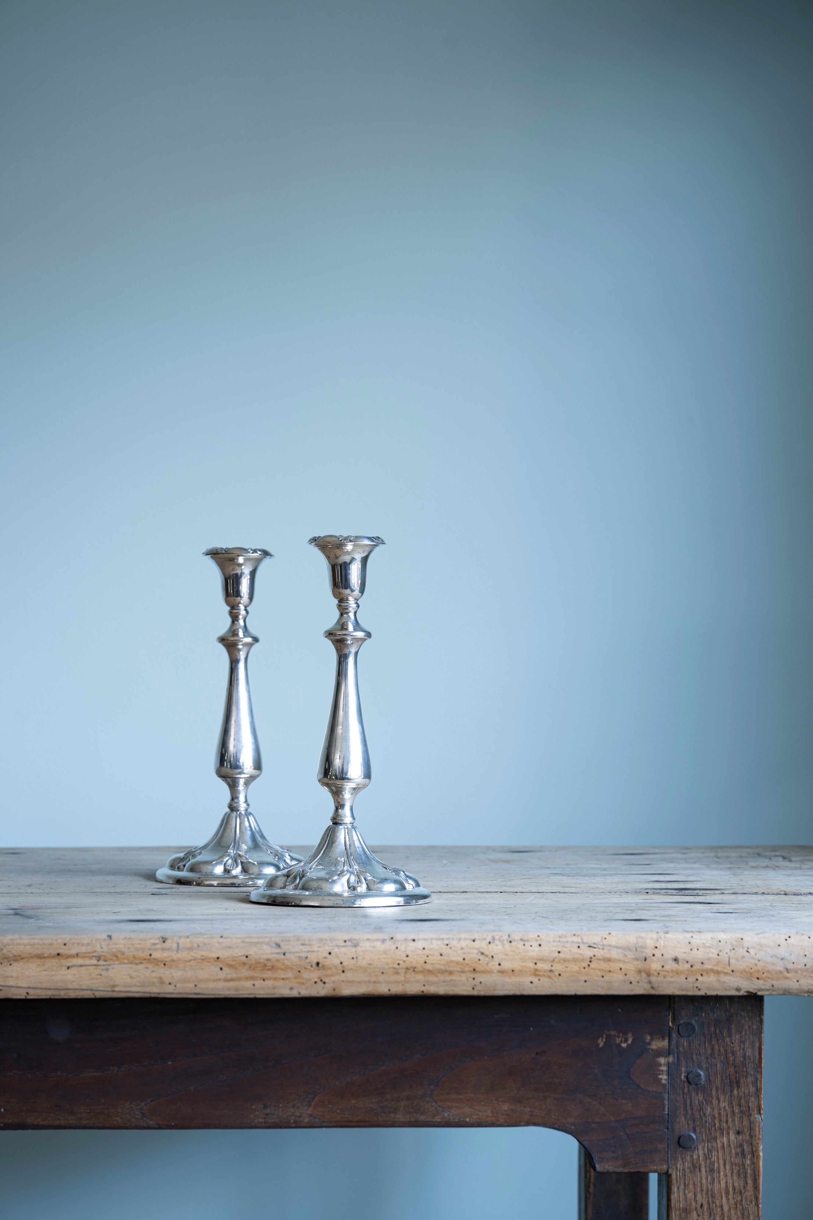 Pair of Silver Plate Candlesticks