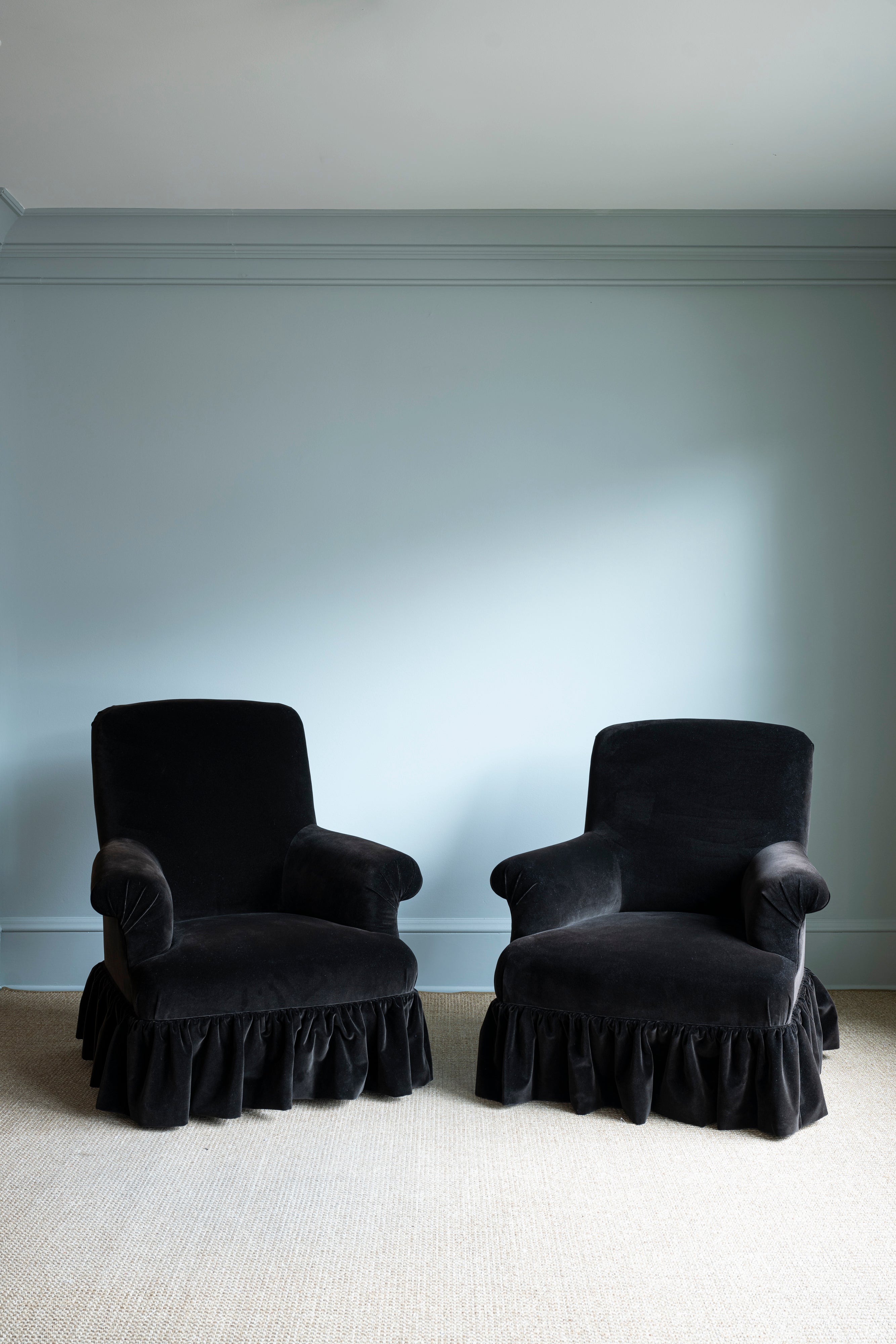 Pair of Brown Velvet Chairs