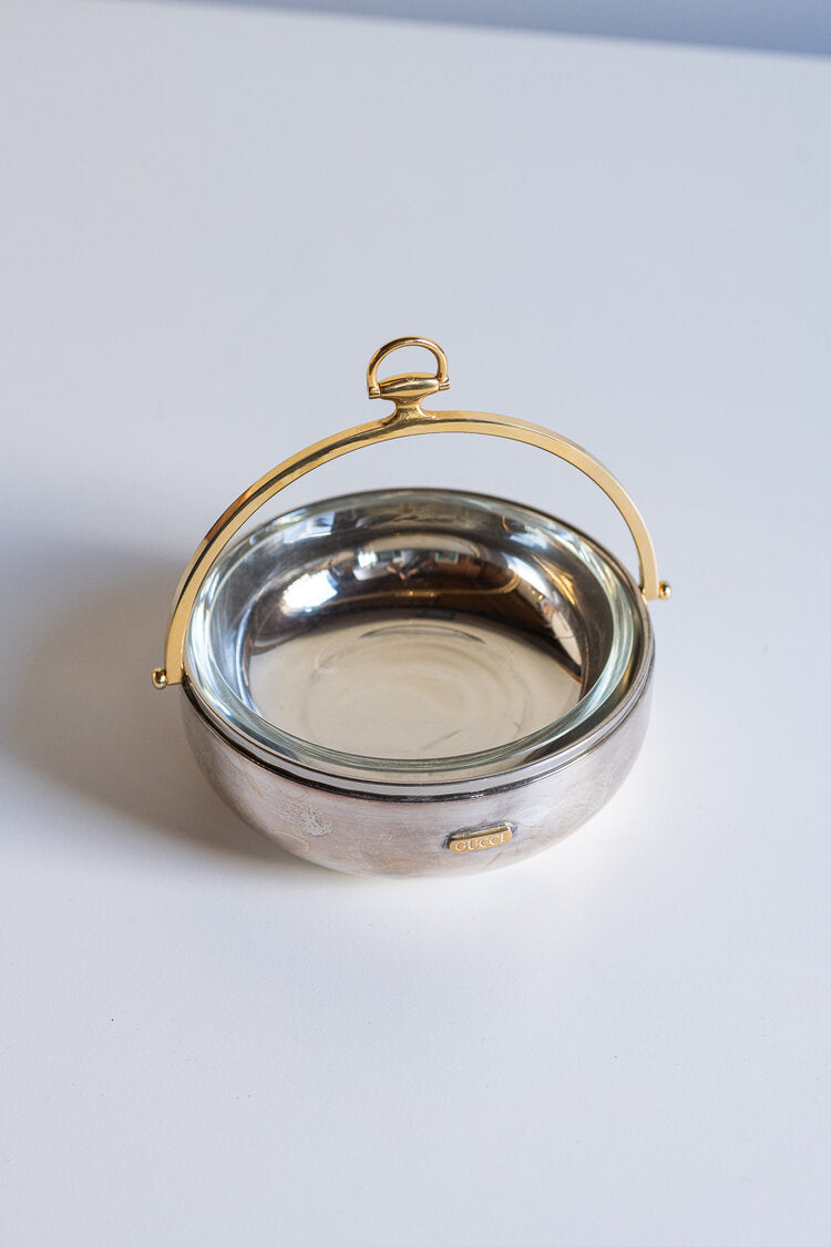 Vintage Gucci ashtray silver plate