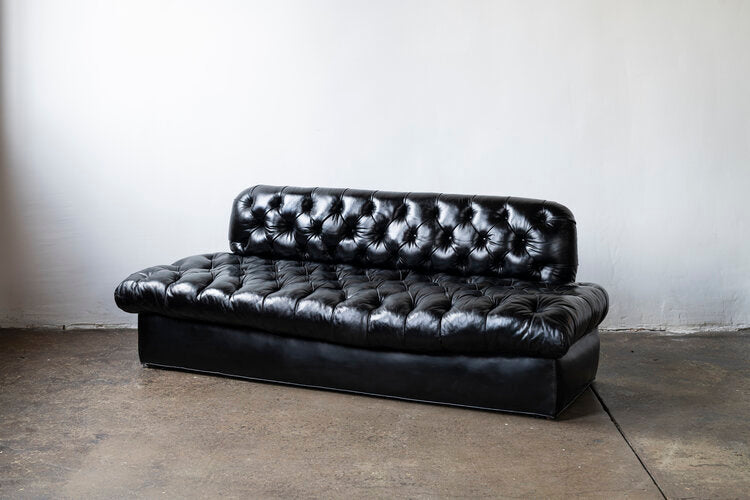 Leather Sofa Vintage Tufted Italian