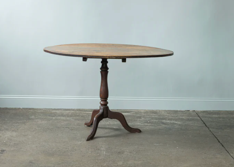 Table English Oval Wood tripod base